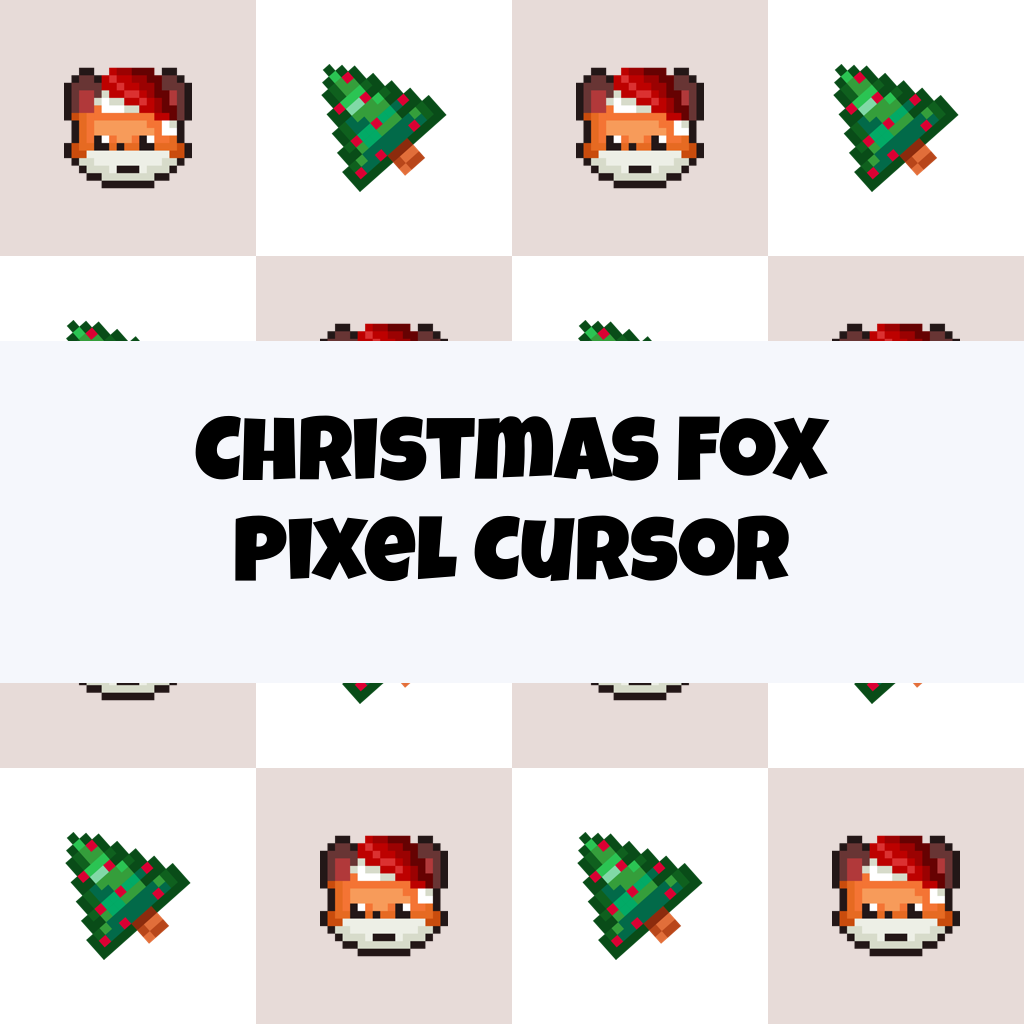 Christmas Fox Pixel Cursor